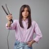 ⁦مملس شعر Keratin Protect سيراميك بالكيراتين وزيت اللوز 150-230 °م ألواح عائمة 110 مم – REMINGTON S8540⁩ - الصورة ⁦6⁩