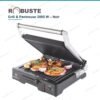 شواية لحم وصانعة باني 3 في 1 بقوة 2000 واط بألواح غرانيت Bio Plus وفتح 180° أسود – ROBUSTE GV2000 DariTek