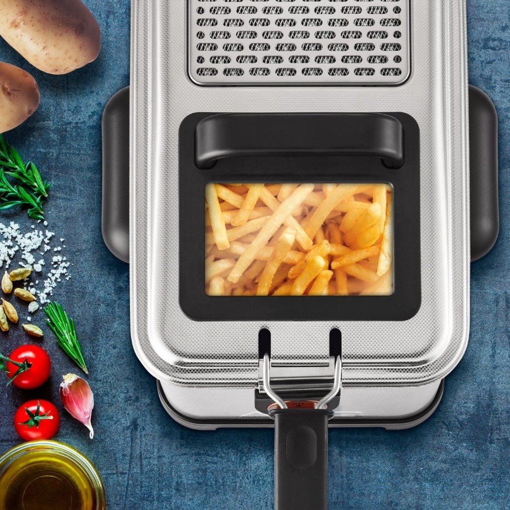 مقلاة كهربائية 4 لتر 2400 واط بترشيح ومنطقة باردة – TEFAL FR516110 مقلاة تيفال Filtra Pro FR516110 4 لتر