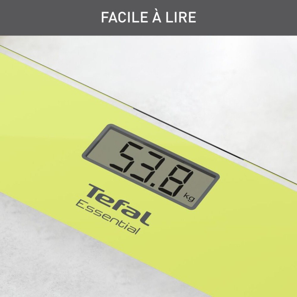 Pèse-personne Électronique Tefal Essential 150 kg Vert anis - PP1305V0 Pèse-personne Électronique Tefal Essential PP1305V0 150 kg Vert anis