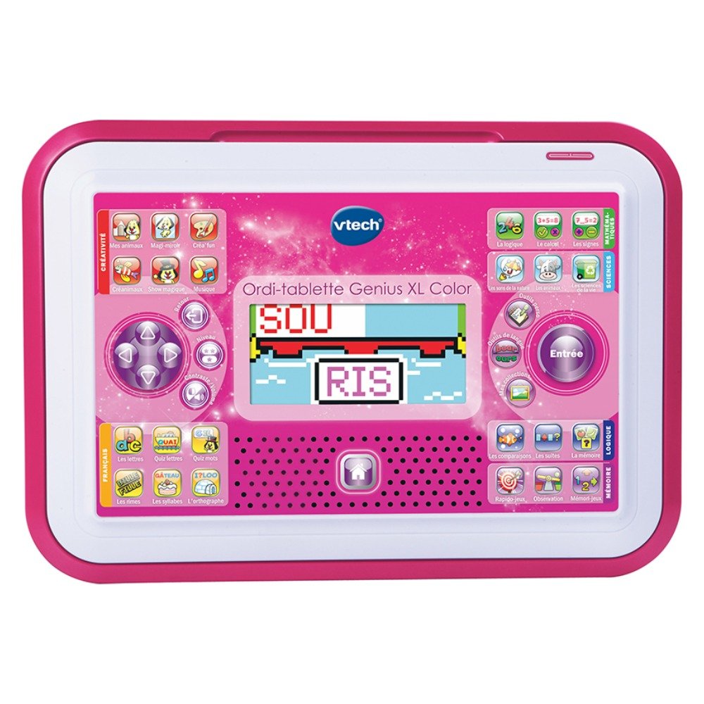 حاسوب لوحي تعليمي للأطفال Genius XL Color وردي – VTECH 155555 حاسوب لوحي فيتك Genius XL Color وردي 155555