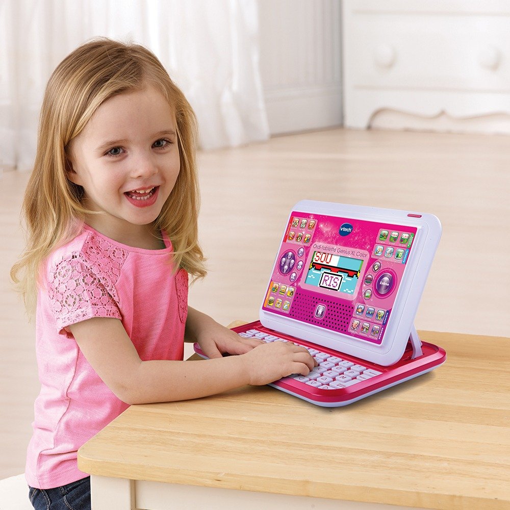 حاسوب لوحي تعليمي للأطفال Genius XL Color وردي – VTECH 155555 حاسوب لوحي فيتك Genius XL Color وردي 155555