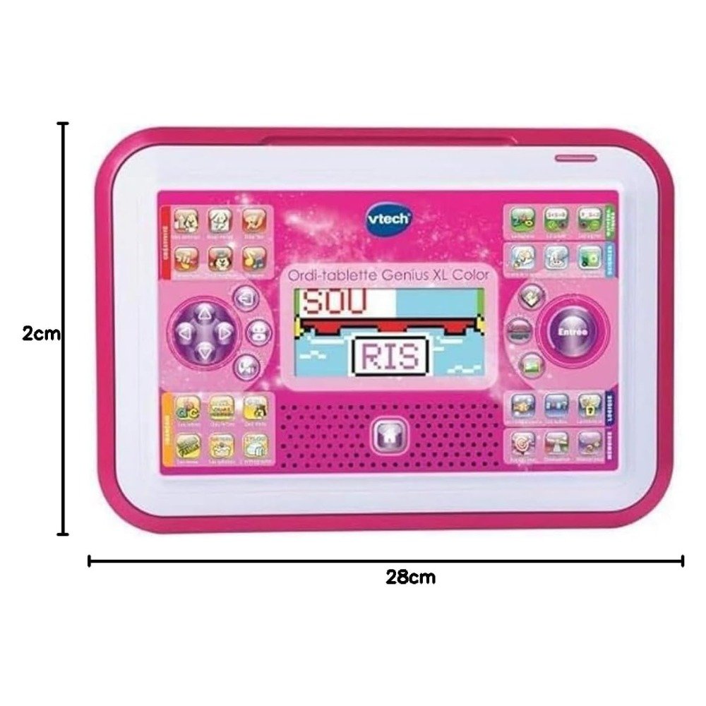 حاسوب لوحي تعليمي للأطفال Genius XL Color وردي – VTECH 155555 حاسوب لوحي فيتك Genius XL Color وردي 155555