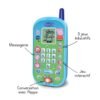 هاتف ذكي تعليمي بيبا بيغ للأطفال 2-5 سنوات – VTECH 523105 Smartphone éducatif Peppa Pig VTech 523105