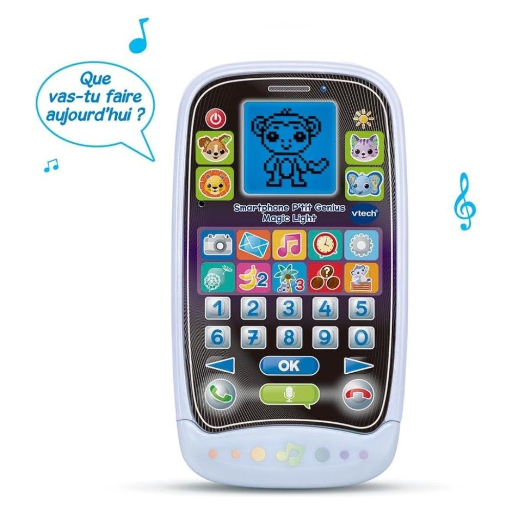 هاتف ألعاب تعليمي P'tit Genius Magic Light أسود – VTECH 529205 هاتف فيتك P'tit Genius Magic Light أسود 529205