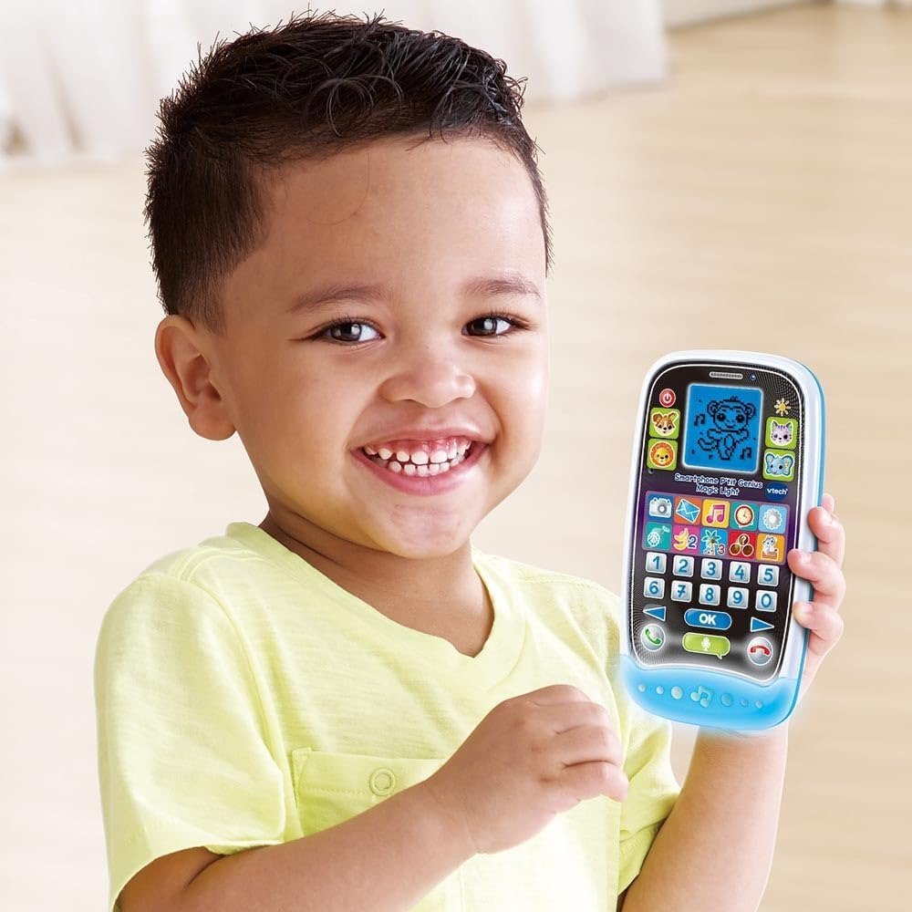 هاتف ألعاب تعليمي P'tit Genius Magic Light أسود – VTECH 529205 هاتف فيتك P'tit Genius Magic Light أسود 529205