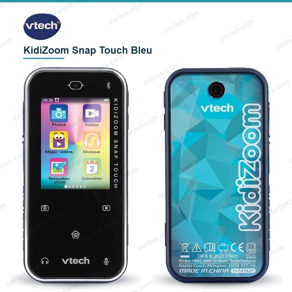 Appareil Photo Smartphone Enfant VTECH KidiZoom Snap Touch Bleu 5 MP Écran Tactile Bluetooth MP3 – 549205
