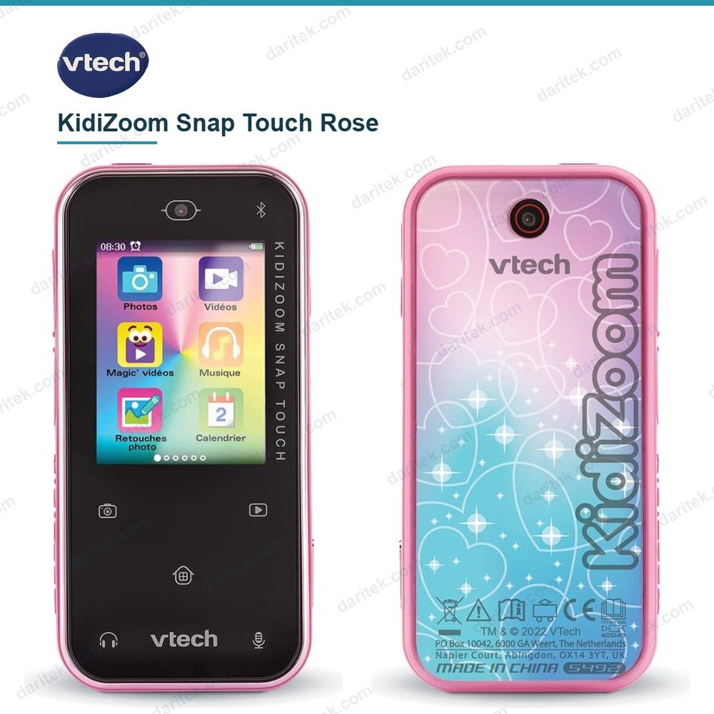 Appareil Photo Smartphone Enfant VTECH KidiZoom Snap Touch Rose 5 MP Écran Tactile Bluetooth MP3 – 549255
