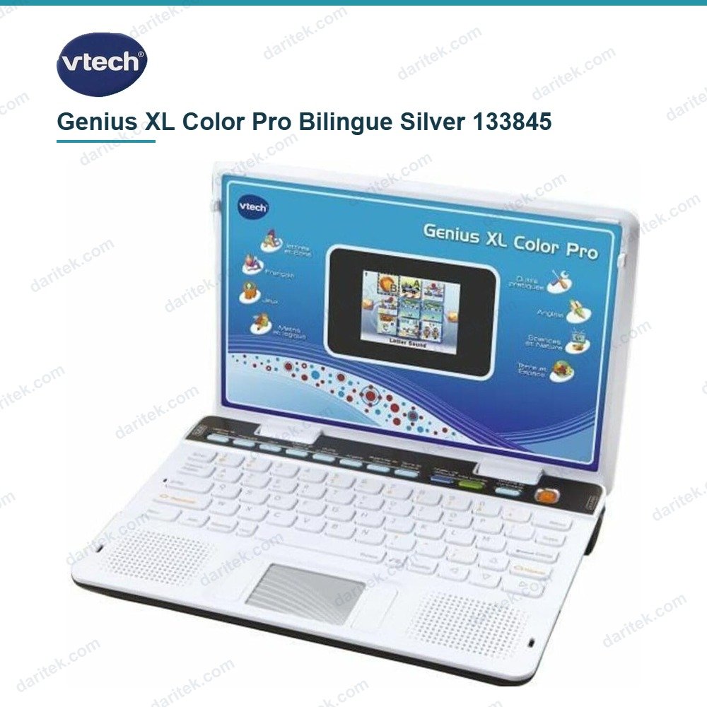 Ordinateur enfant bilingue VTech Genius XL Color Pro Silver 133845